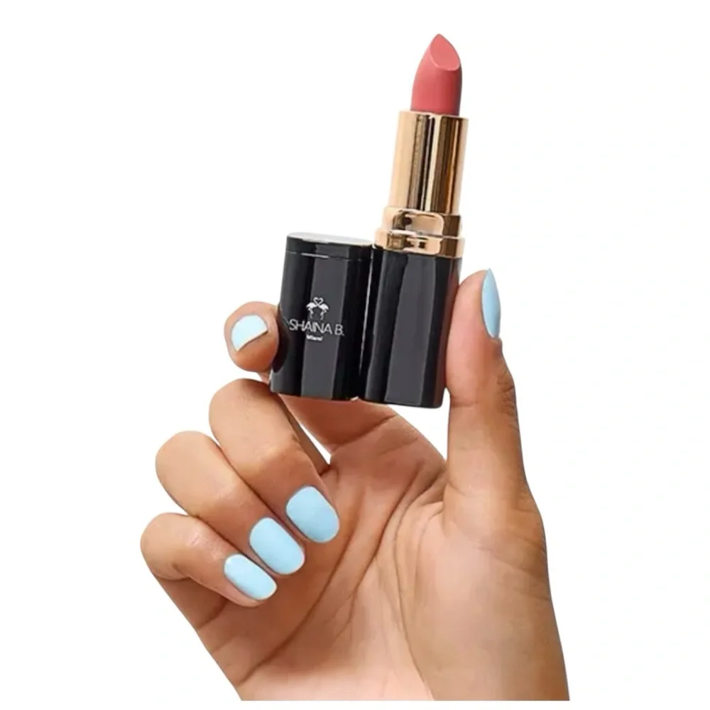 Shaina B Ultimate Hydration Lipstick in Hibiscus Island (soft, neutral pink)
